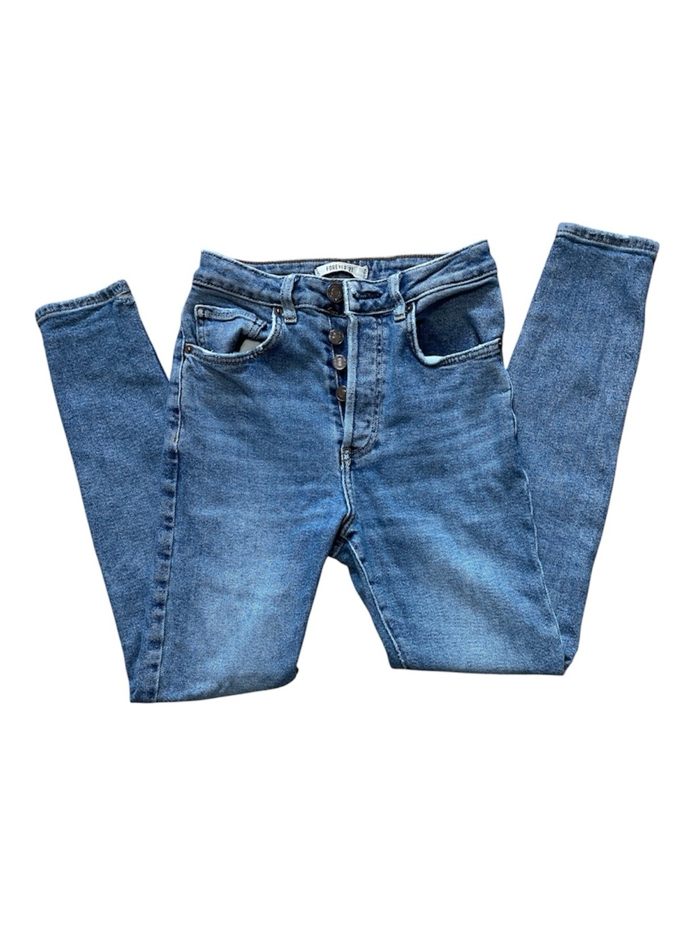 Classic Blue Women’s Button-Fly Jeans